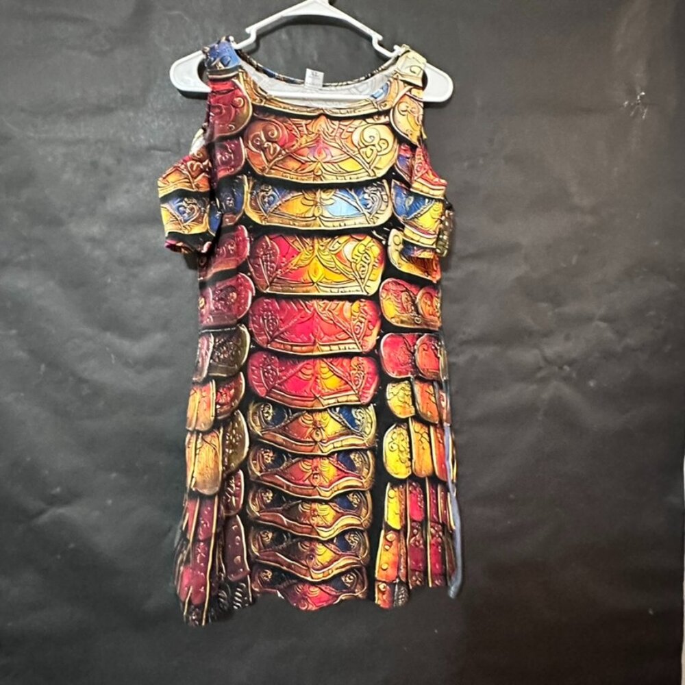 Medieval Armor Cotton Short Mini Dress Festival Gladiator size Large Renaissance